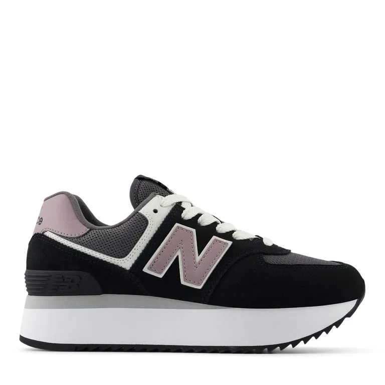 574 Zapatilla Urbana Mujer Cuero Negro