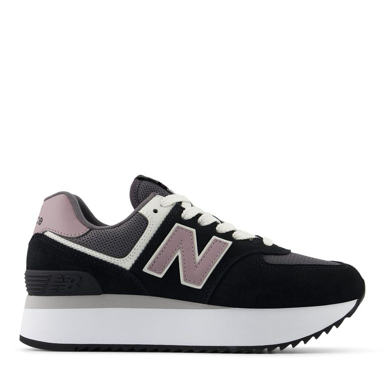 574 Zapatilla Urbana Mujer Cuero Negro