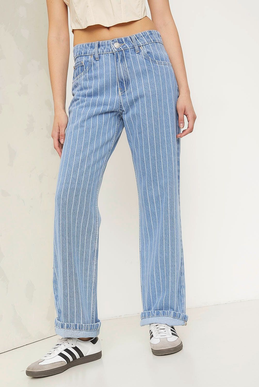AMERICANINO - Jeans Wide Leg Tiro Medio Mujer Americanino