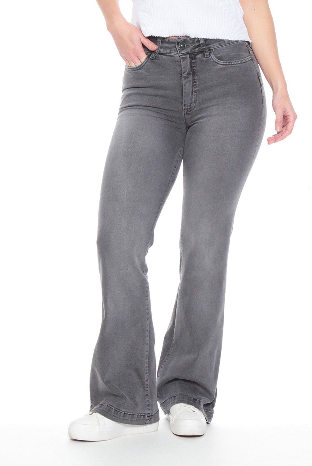 WADOS - Jeans Flare Tiro Alto Mujer Wados