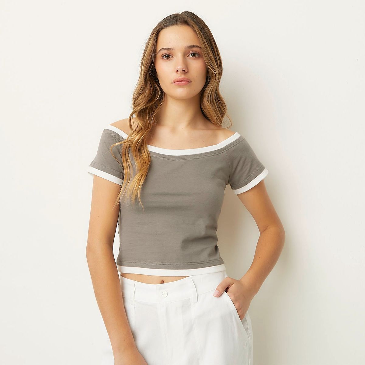 SYBILLA - Polera Manga Corta Algodón Mujer Sybilla