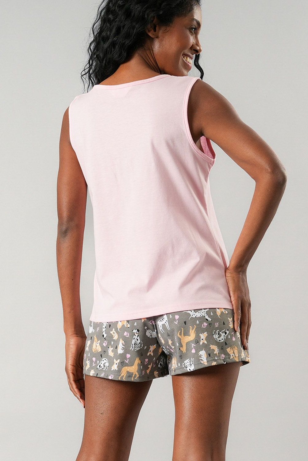 FLORES - Pijamas Top + Short Caja Mujer Flores