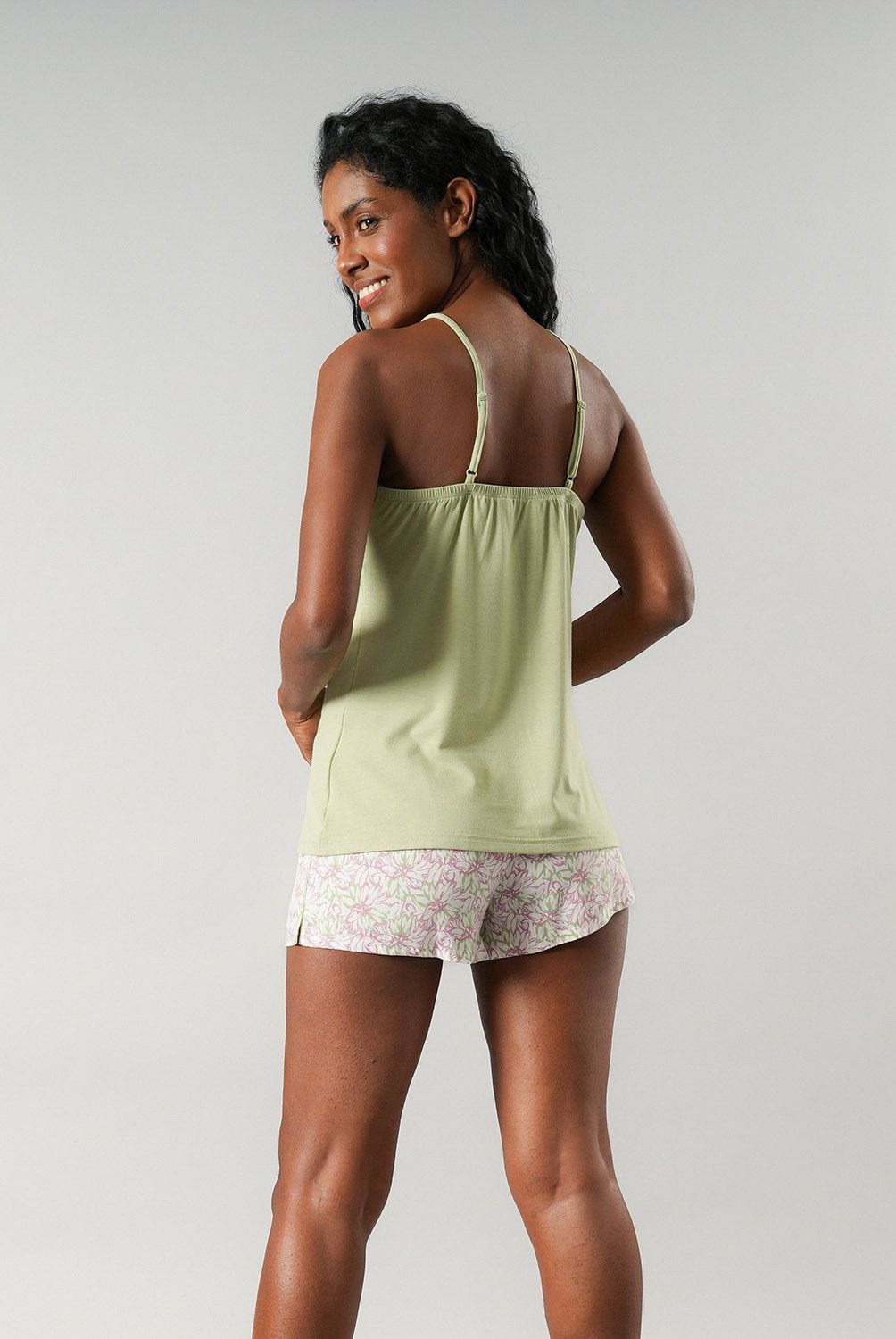 FLORES - Set Pabilos + Short Viscosa Mujer Flores