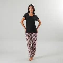 FLORES - Set Top + Pantalón Viscosa Mujer