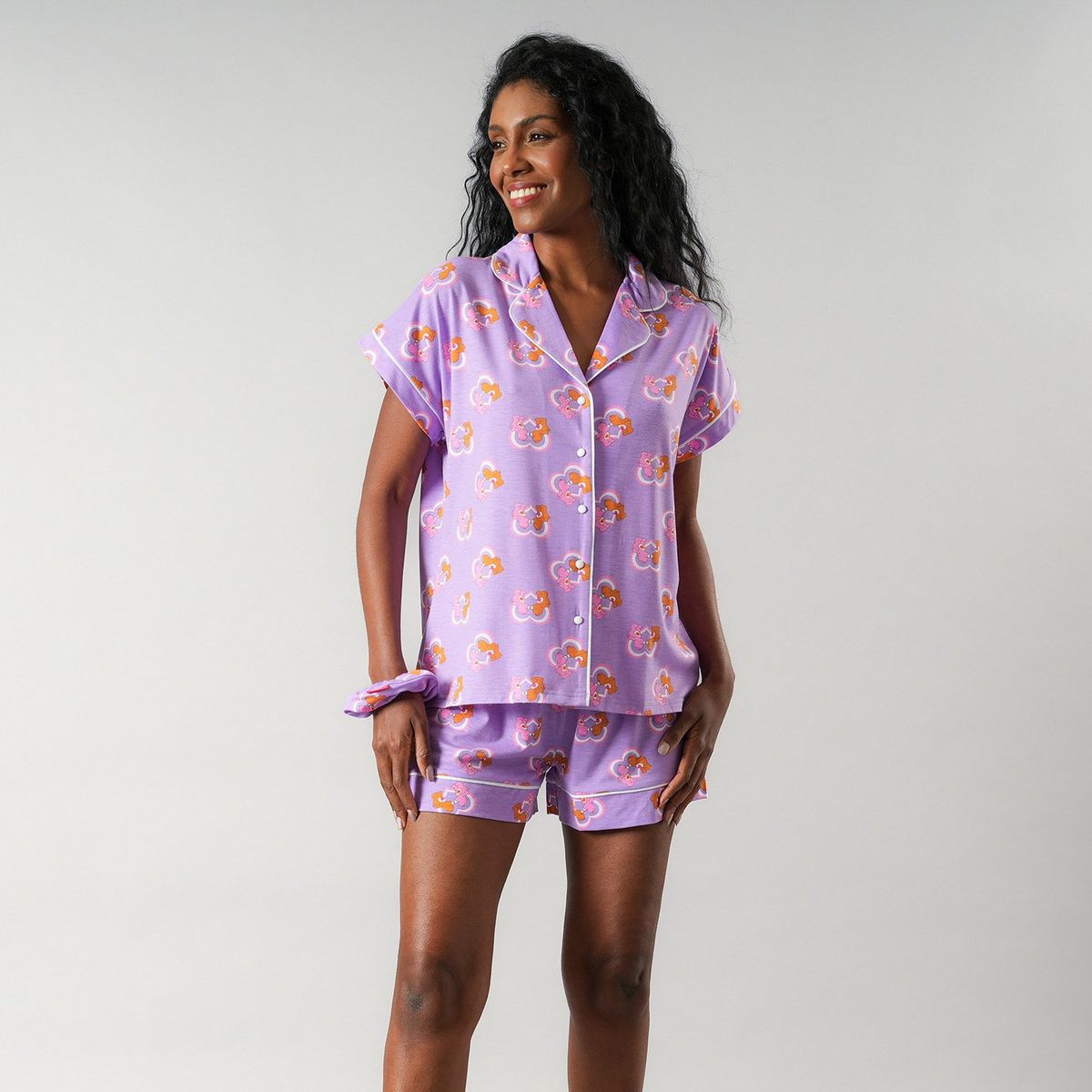 FLORES - Set Top Camisero + Short Mujer Flores