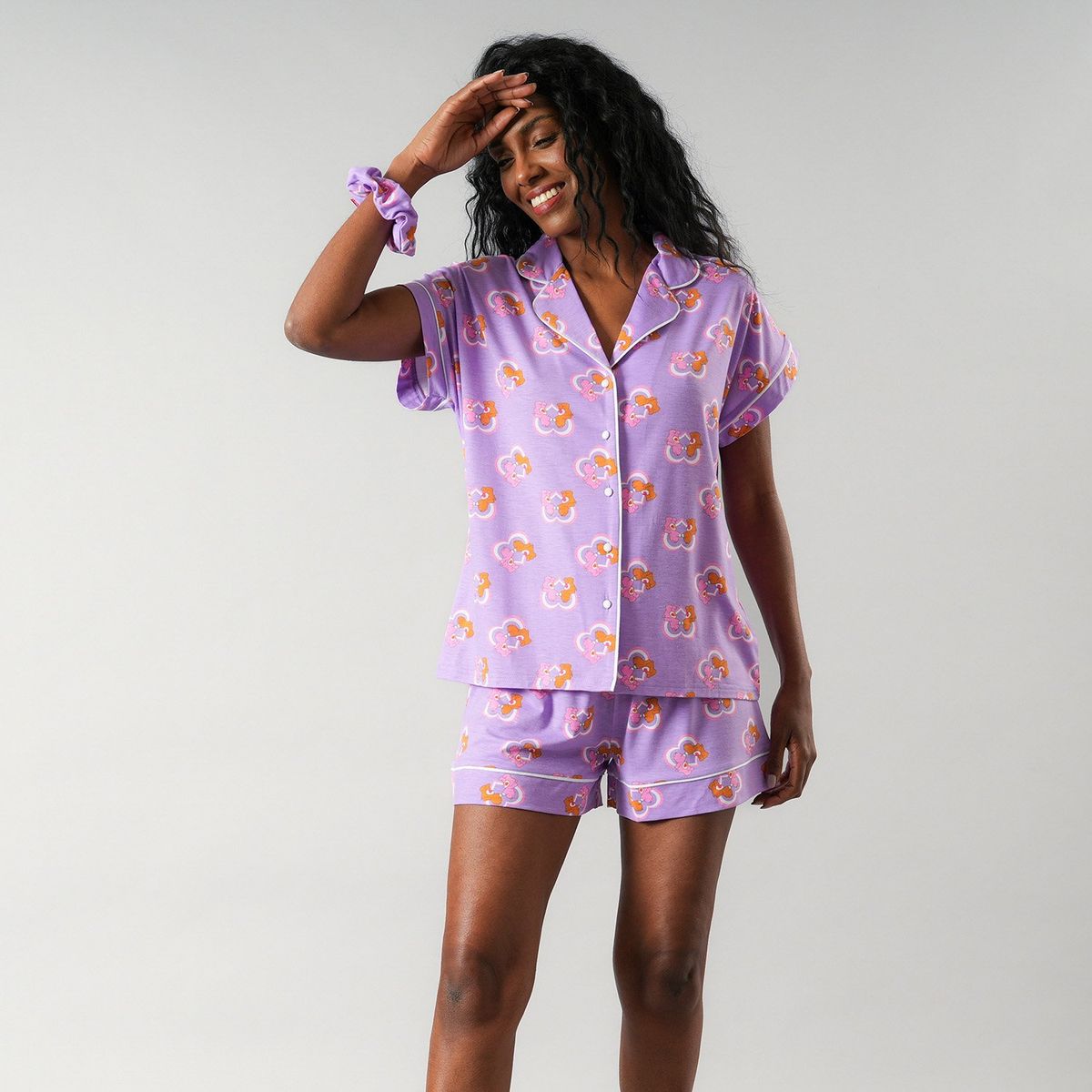 FLORES - Set Top Camisero + Short Mujer Flores