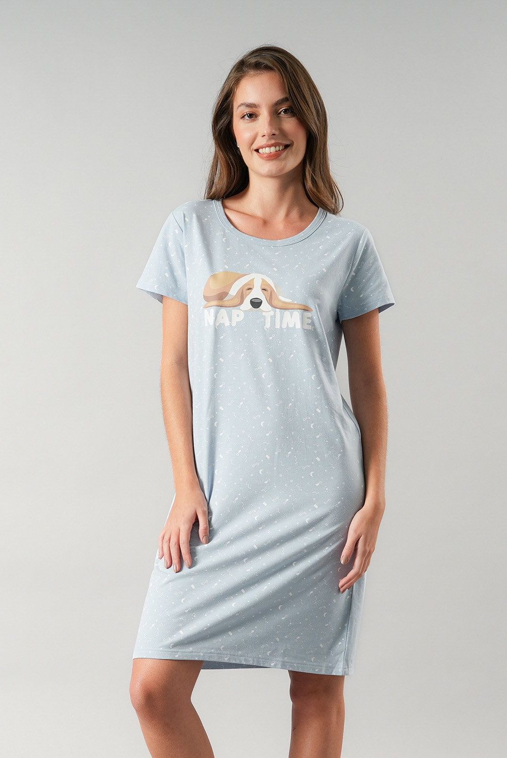 FLORES - Camisola Manga Corta Mujer Flores