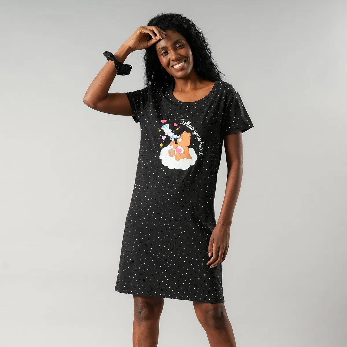 FLORES - Camisola Manga Corta Mujer Flores