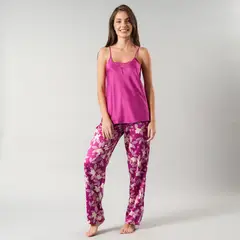 FLORES - Set Pabilo + Pantalon Satin Print Mujer