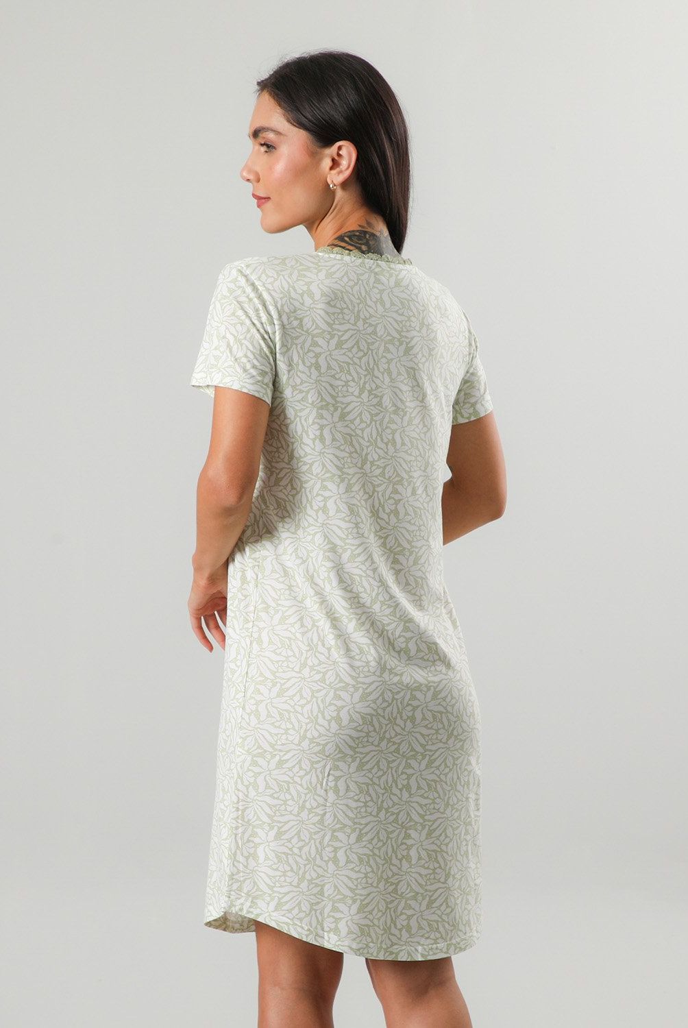 FLORES - Camisola Abotonada Mujer Flores