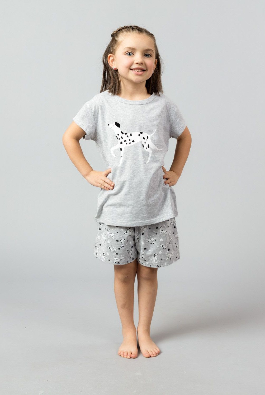 FLORES - Pijama 2 Pieza Manga Corta + Short Niña Flores