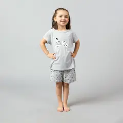 FLORES - Pijama 2 Pieza Manga Corta + Short Niña