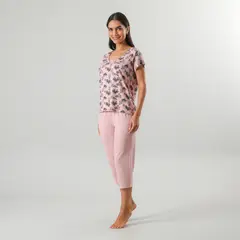 FLORES - Set Top + Capri Mujer