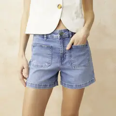 BASEMENT - Short Algodón Fit Recto Mujer