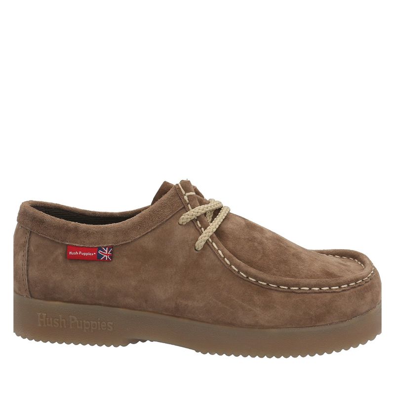 HUSH PUPPIES - Zapato Casual Mujer Cuero Café Hush Puppies