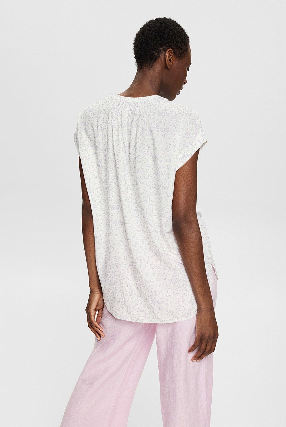 ESPRIT - Blusa Manga Corta Algodón Mujer Esprit
