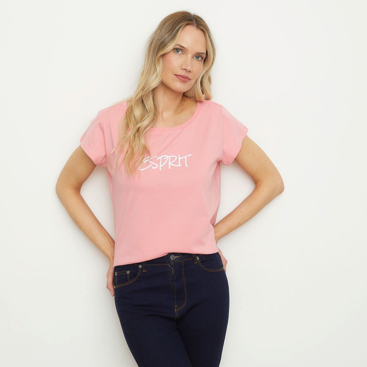 ESPRIT - Polera Manga Corta Algodón Mujer Esprit