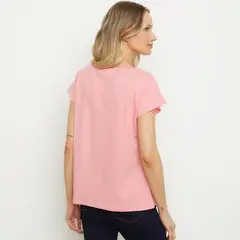 ESPRIT - Polera Manga Corta Algodón Mujer