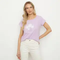 ESPRIT - Polera Manga Corta Algodón Mujer