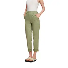 ESPRIT - Pantalón Regular Tiro Alto Algodón Mujer