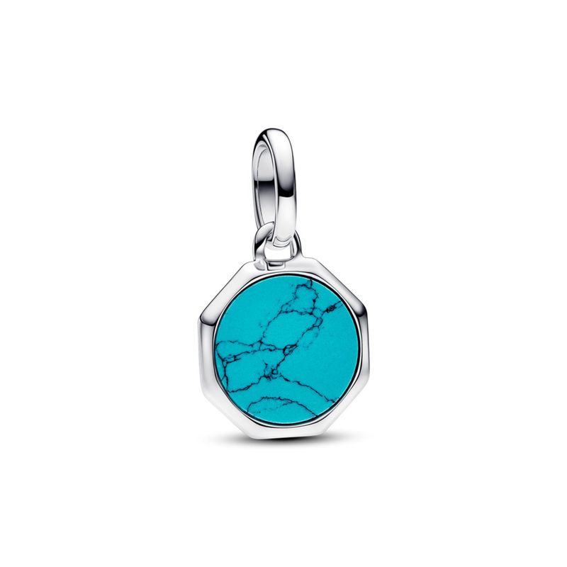 PANDORA - Charm Mini Medallón Grabable Pandora Me Turquesa Mujer Pandora