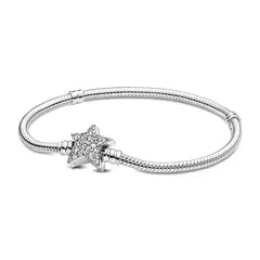 PANDORA - Pulsera Broche Asimétrico de Estrella Mujer