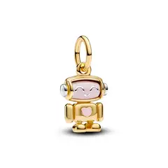 PANDORA - Charm Colgante Cara Robot Giratoria Mujer