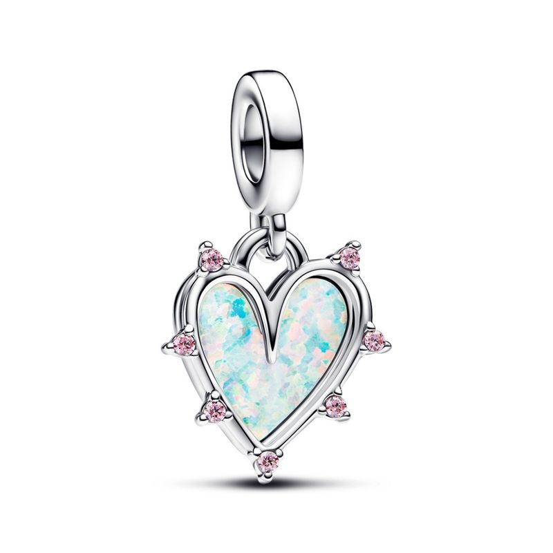 PANDORA - Charm Colgante Doble Amistad Opalescente Mujer Pandora