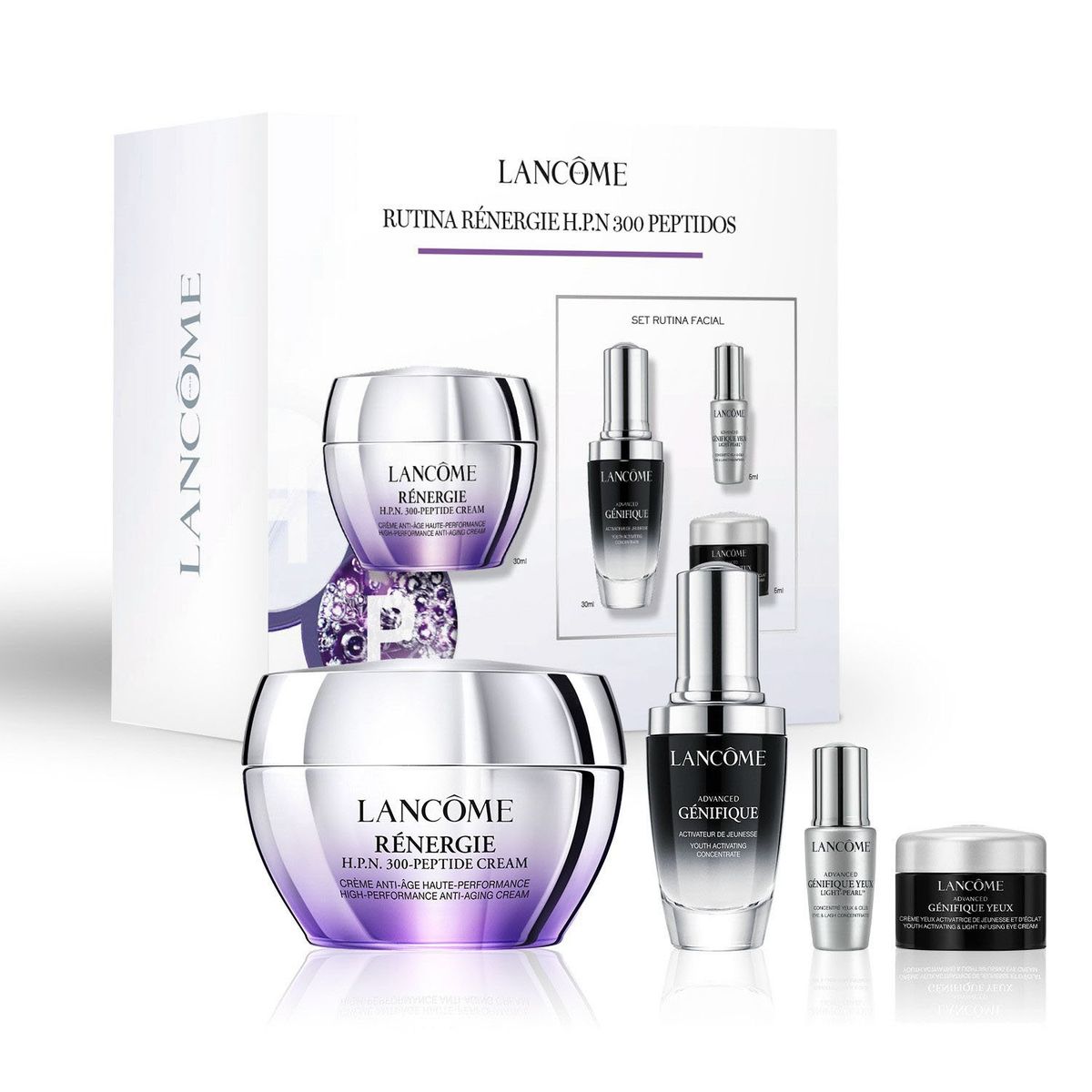 LANCOME - Set Antiedad Sérum Advanced Génifique 30 ml Y Rénergie H.P.N. 300-Peptide Cream 30ml Lancome
