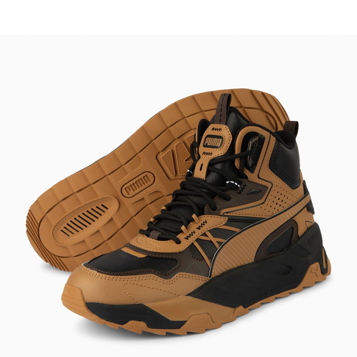 PUMA - Trinity Mid Hybrid Zapatilla Deportiva Hombre Café Puma