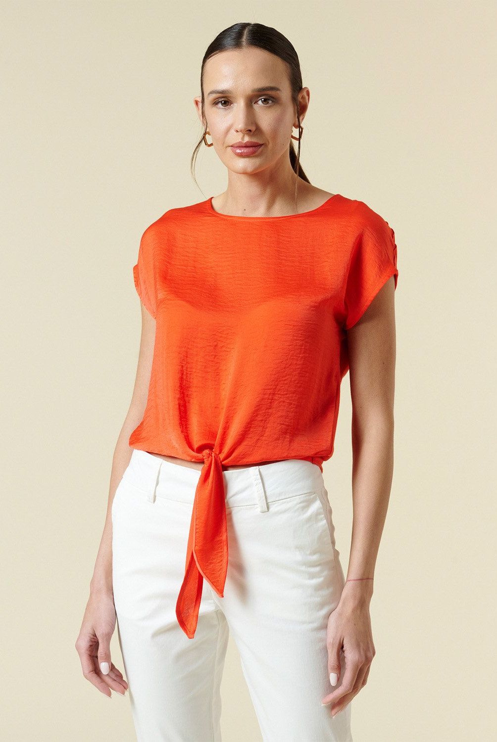 SAVILLE ROW - Polera Manga Corta Algodón Mujer Saville Row