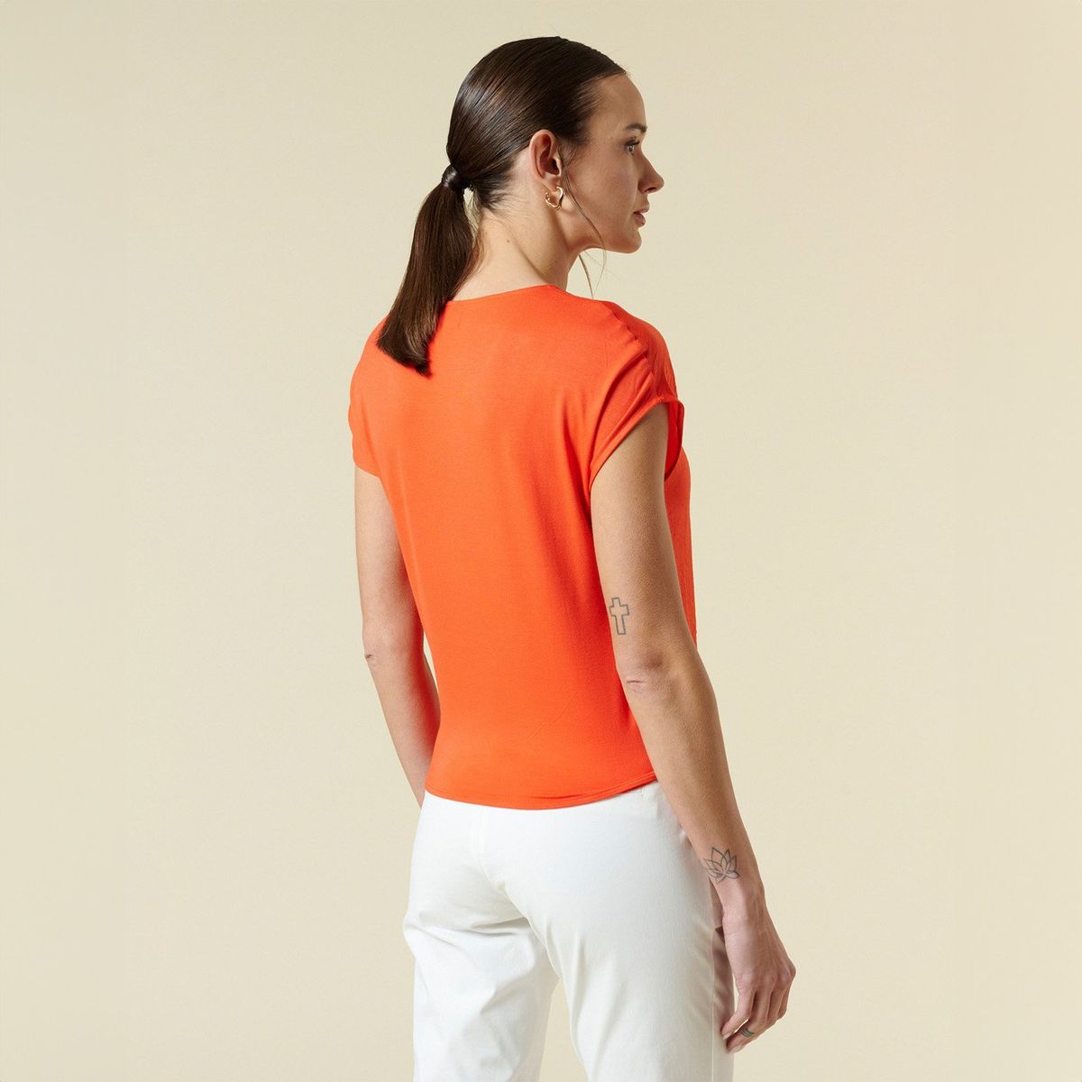 SAVILLE ROW - Polera Manga Corta Algodón Mujer Saville Row