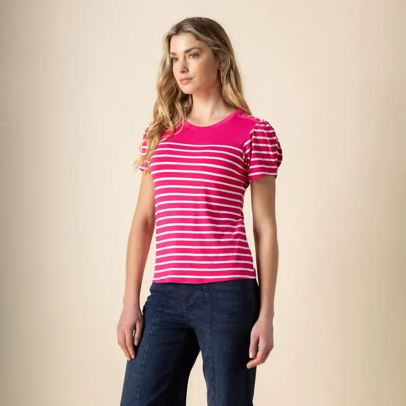 SAVILLE ROW - Polera Manga Corta Algodón Mujer Saville Row