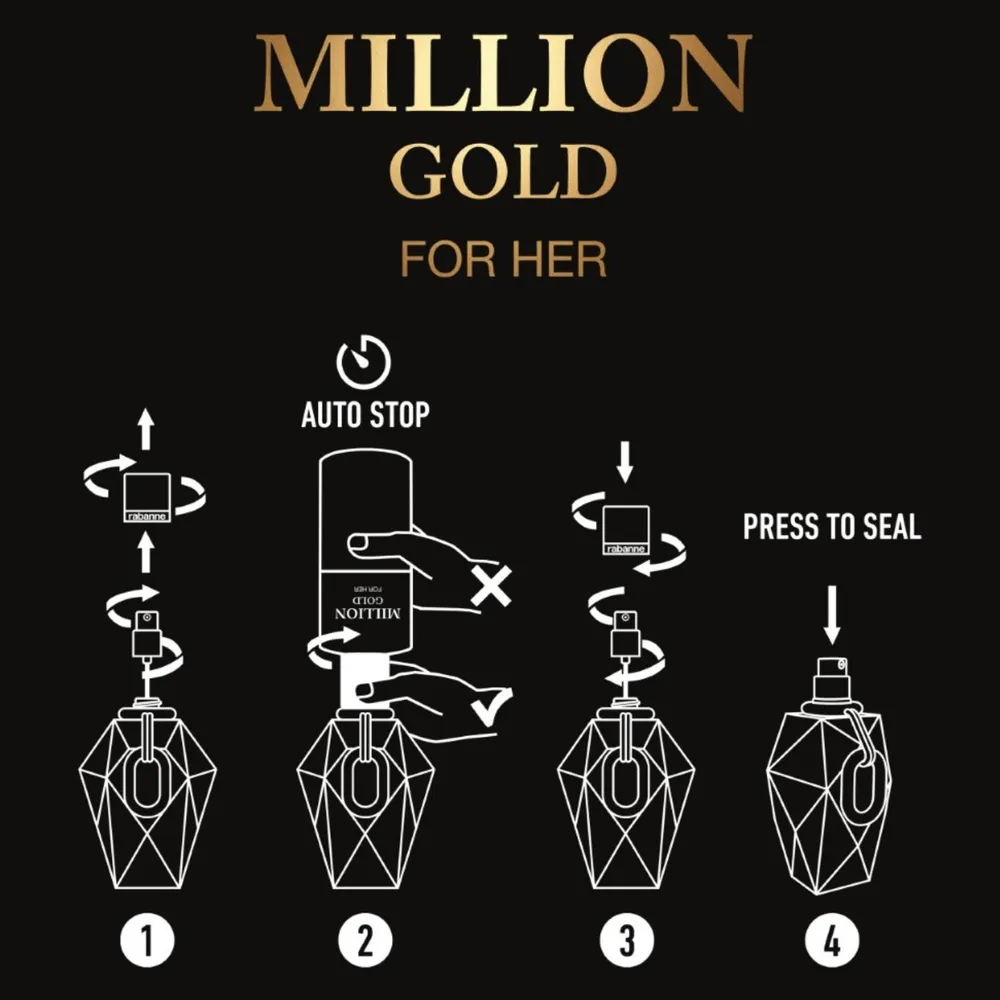 Rabanne Million Gold For Her EDP 200 ml Refill, foto 5
