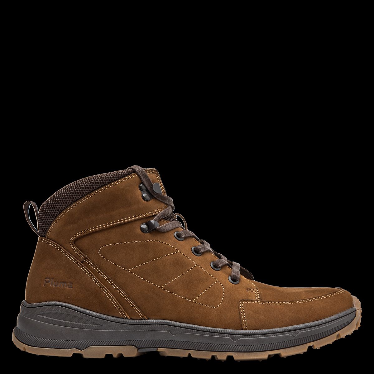 PLUMA - Botín Hombre Cuero Café Pluma