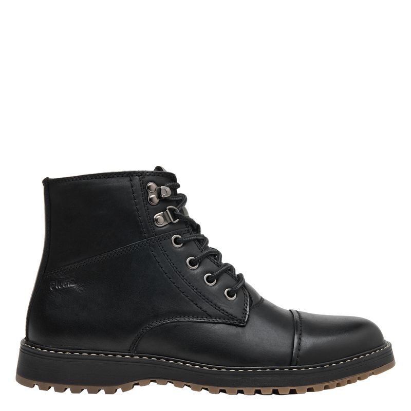 PLUMA - Botín Hombre Cuero Negro Pluma