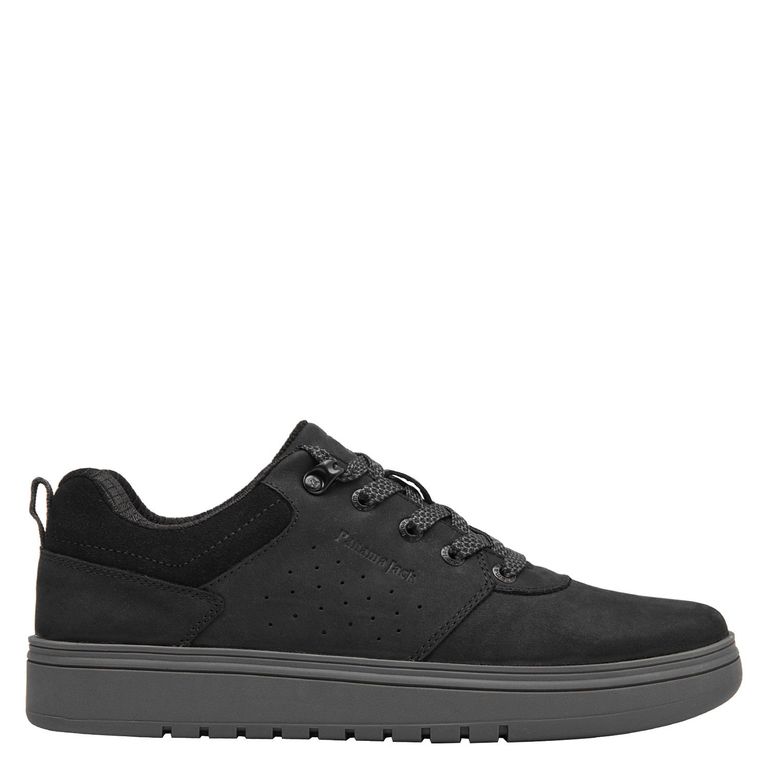 Zapatilla Casual Hombre Cuero Negro