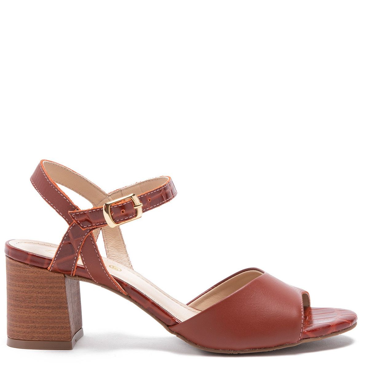 GACEL - Sandalia Mujer Cuero Café Gacel