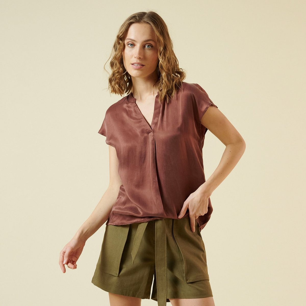 SAVILLE ROW - Blusa Manga Corta Algodón Mujer Saville Row