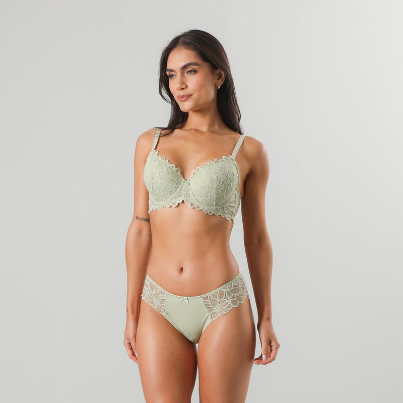 FLORES - Bikini Lycra Y Encaje Flor Mujer Flores