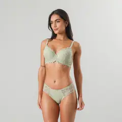 FLORES - Bikini Lycra Y Encaje Flor Mujer