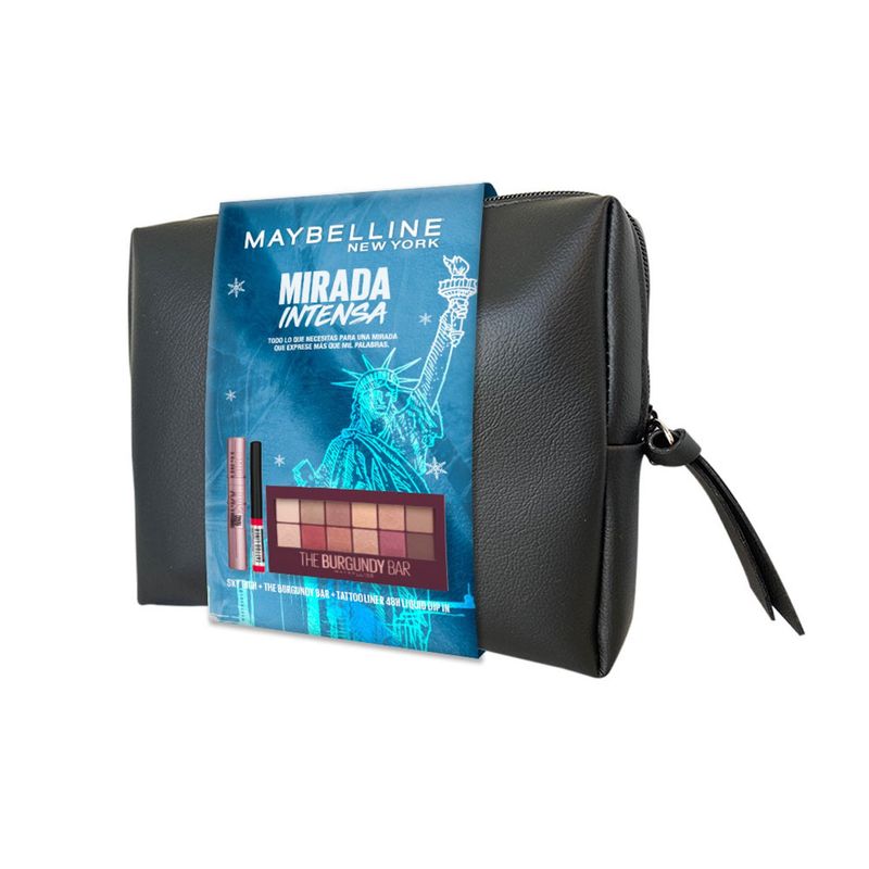 MAYBELLINE - Pack Mirada Sky Pack Skyhigh+ Burgundy +Tattoo New York Maybelline