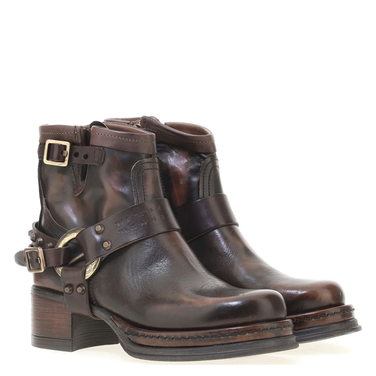 AS 98 - Botín Mujer Cuero Café AS 98