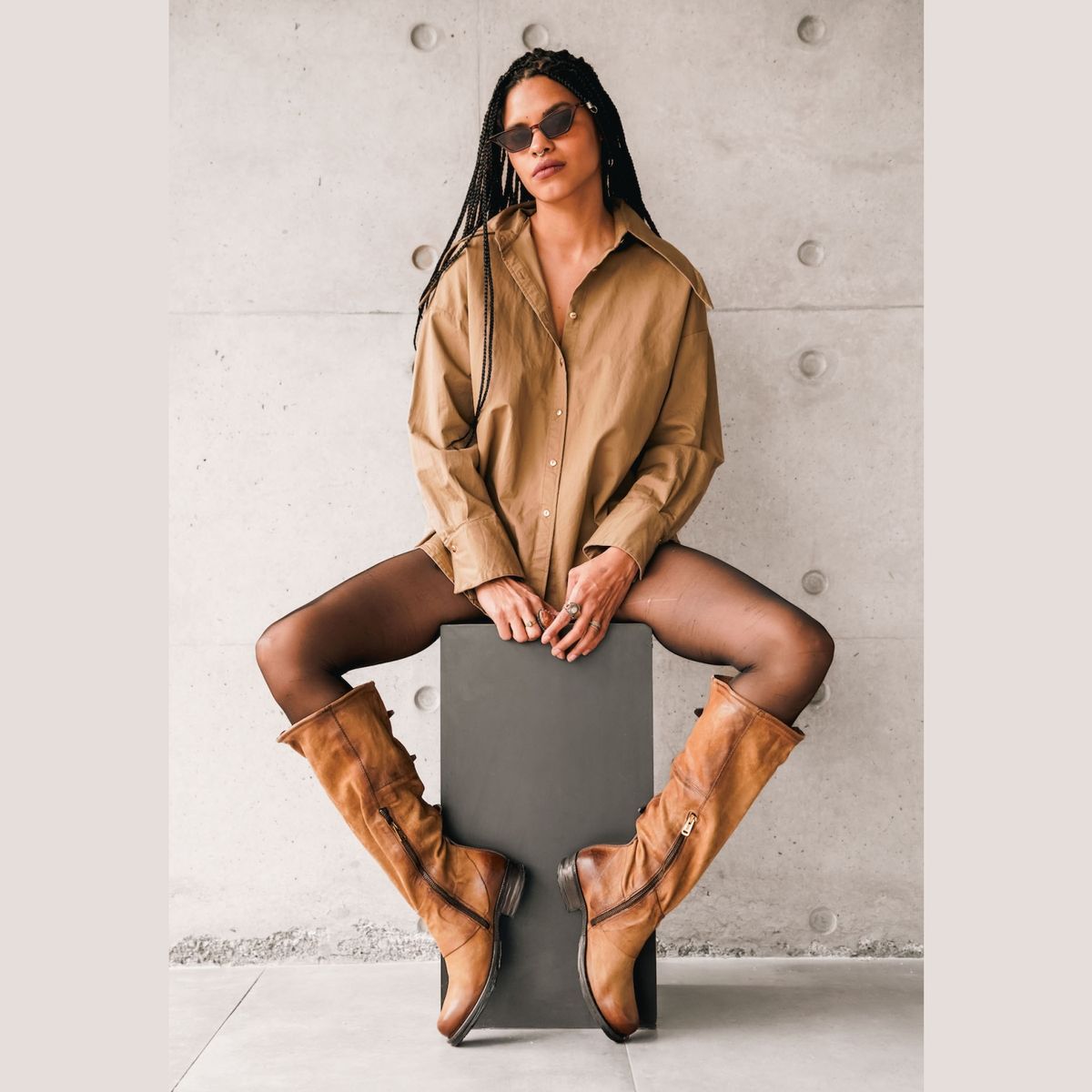 AS 98 - Bota Mujer Cuero Café AS 98