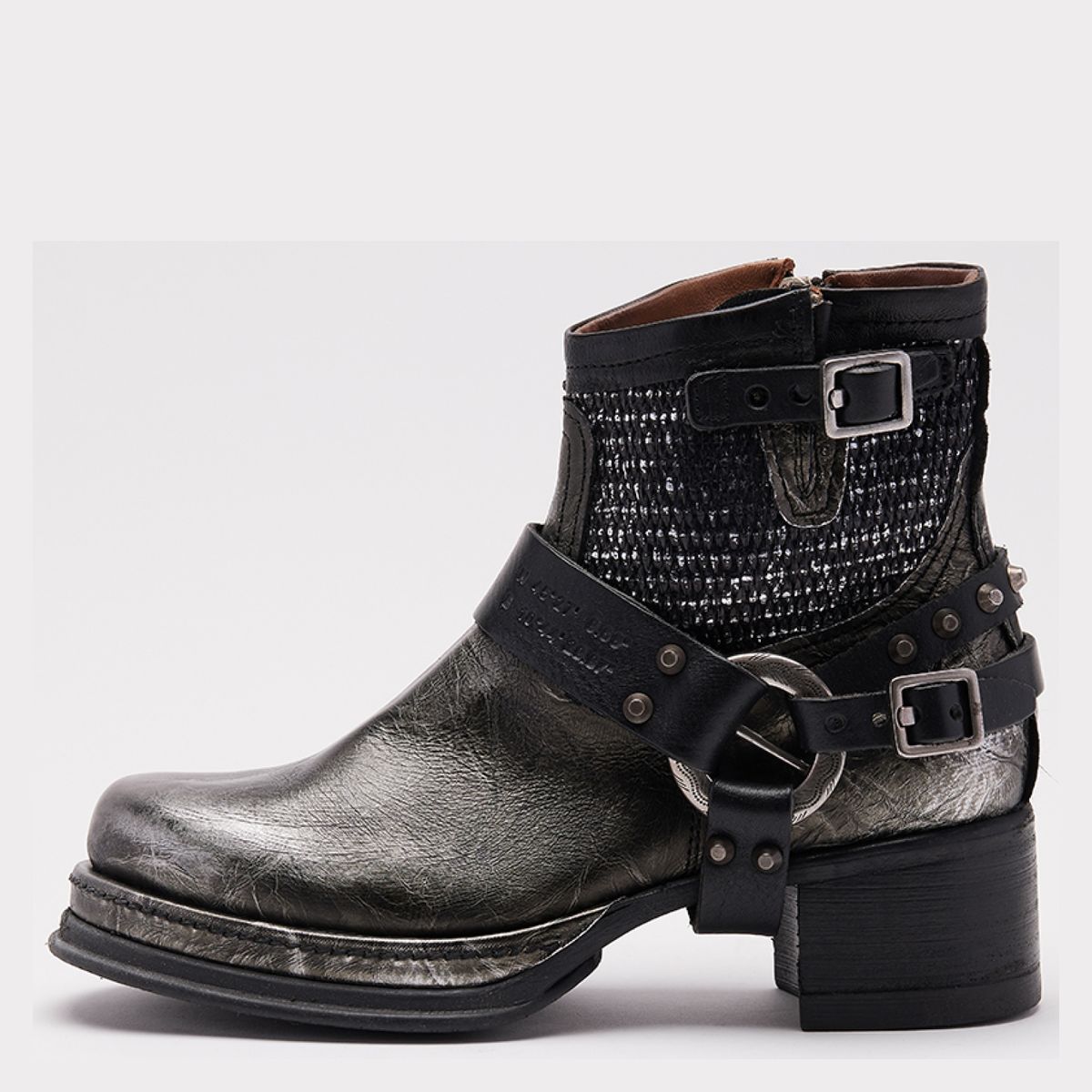 AS 98 - Botín Mujer Cuero Gris As 98