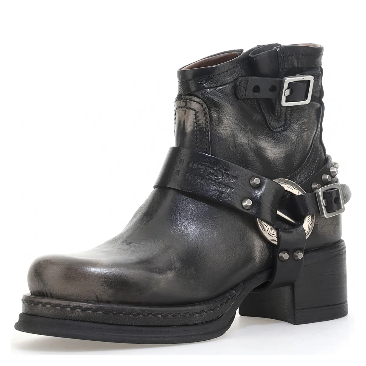 AS 98 - Botín Mujer Cuero Gris AS 98