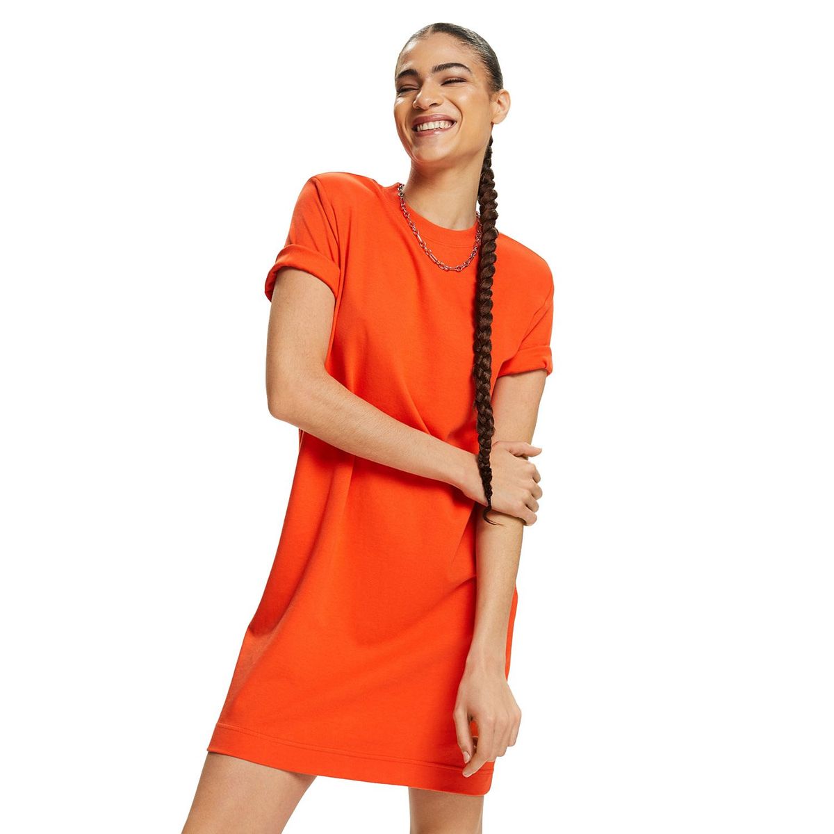 ESPRIT - Vestido Midi Algodón Mujer Esprit