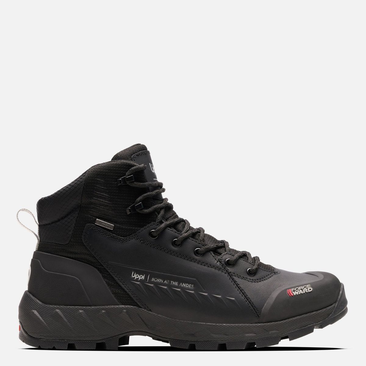 LIPPI - Tronador Zapatilla Outdoor Mujer Impermeable Cuero Negro Lippi