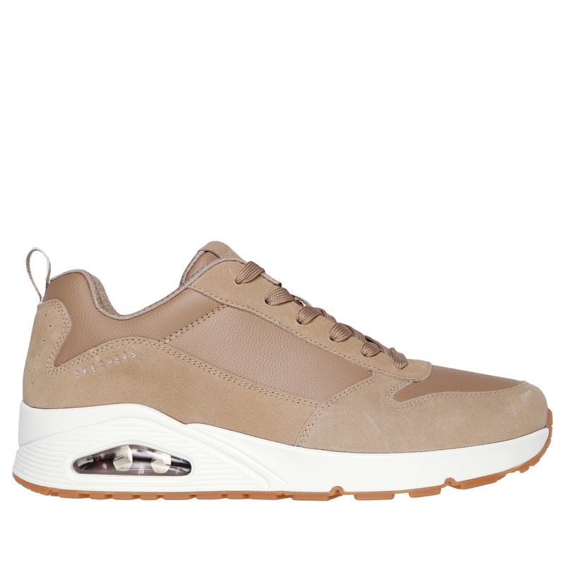 SKECHERS - Zapatilla Urbana Hombre Cuero Beige Skechers