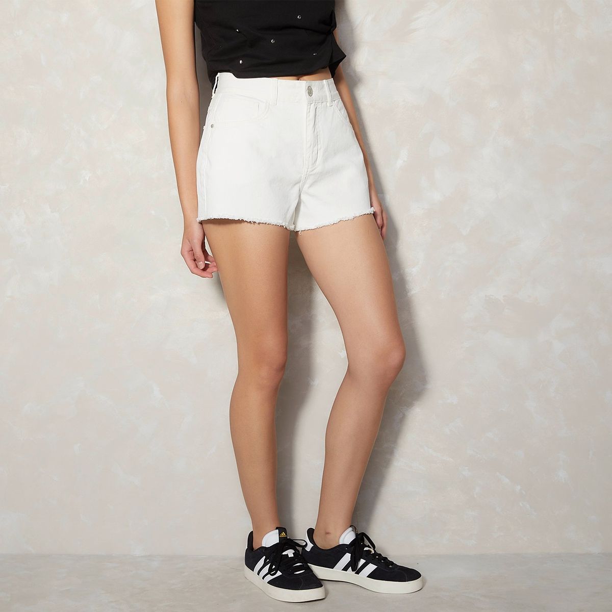 SYBILLA - Short Sybilla Denim Tiro Alto Mujer